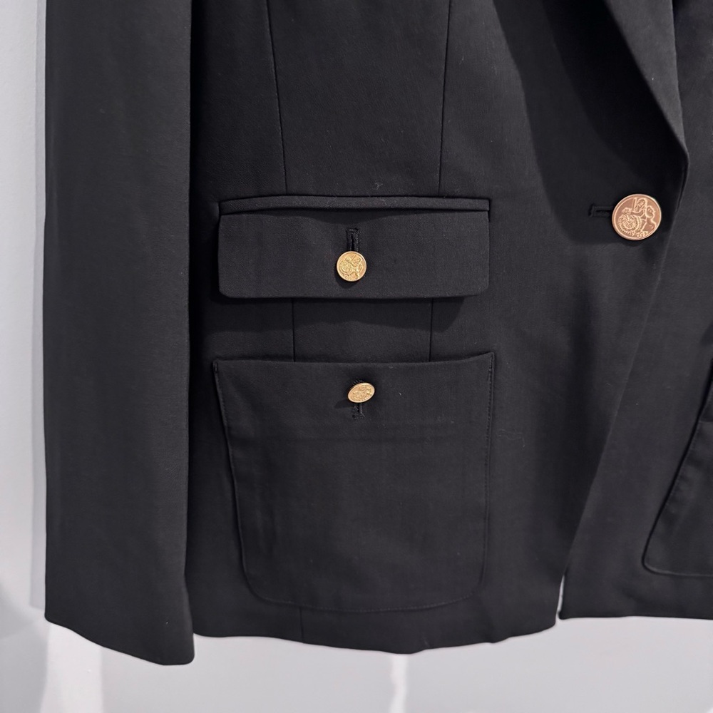 NWT J. Crew Vivienne Italian Bi-Stretch Wool Blazer in Black, Size 4 - Picture 7 of 14